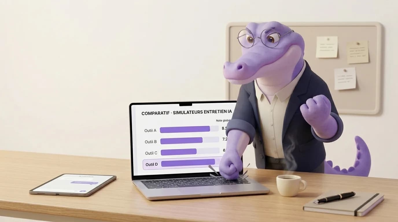 Simulateur d'entretien IA gratuit : ChatGPT, Hellowork Coach, Huru ou Velyq — lequel préparer vraiment en 2026