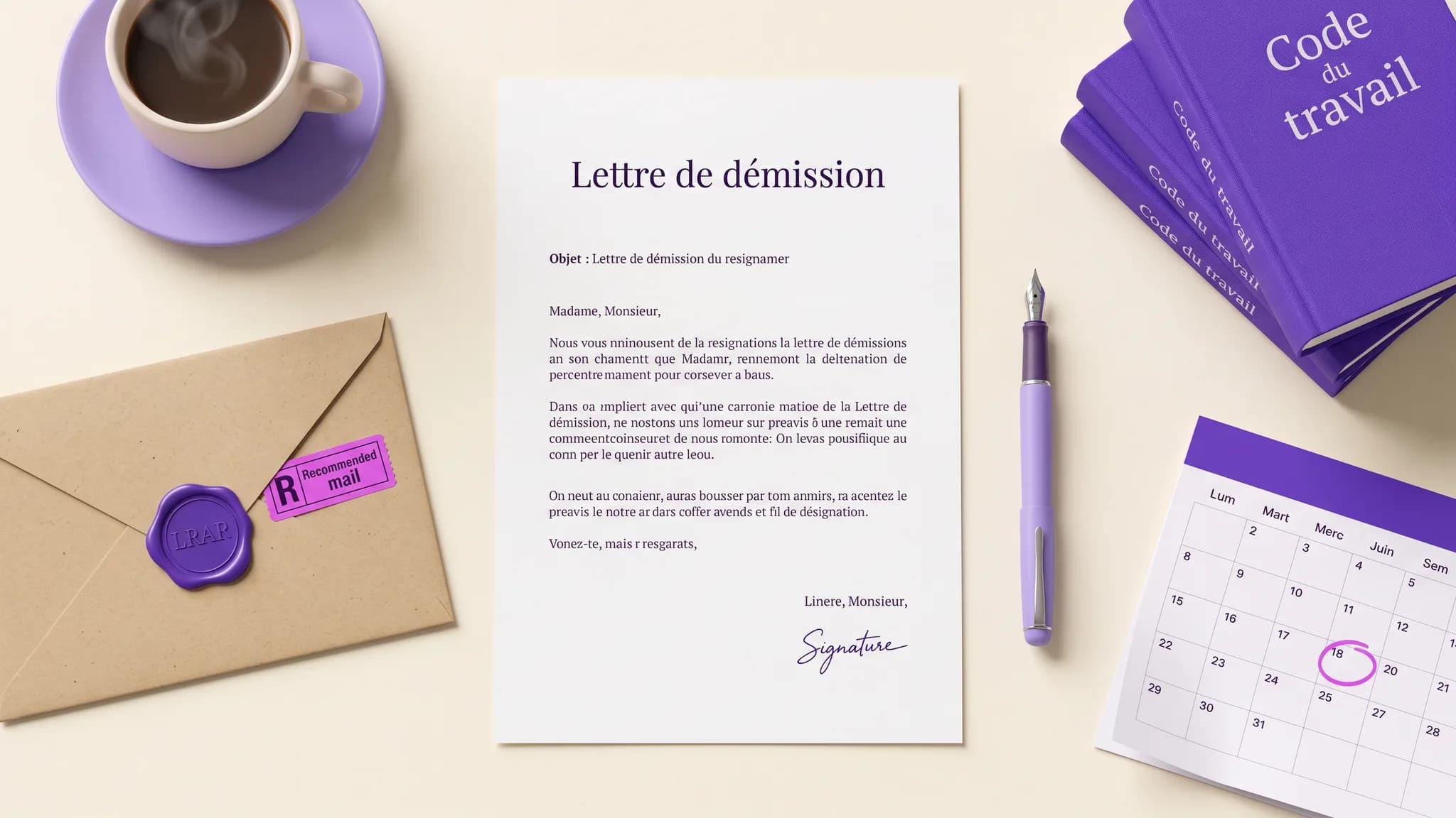 CDI Resignation Letter in France: Annotated Template + Legal Mistakes to Avoid in 2026